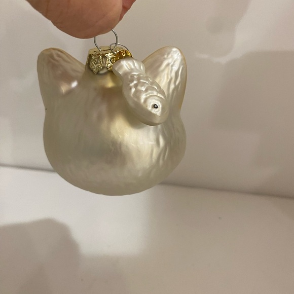 Cat Blown Glass Ornament with Fish (DP) - Picture 8 of 13